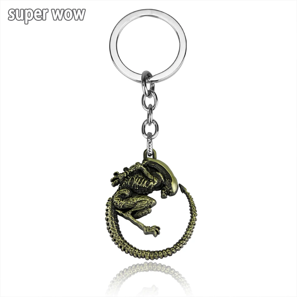 Gioco Aliens Predator Portachiavi Vintage Bronze Avp Alien Queen Portachiavi Moda Metallo Lega Ciondolo Portachiavi Gioielli Per I Fan