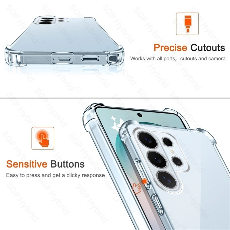 Premium Anti-Yellow Clear TPU Soft Cover - Shockproof Armor Coque