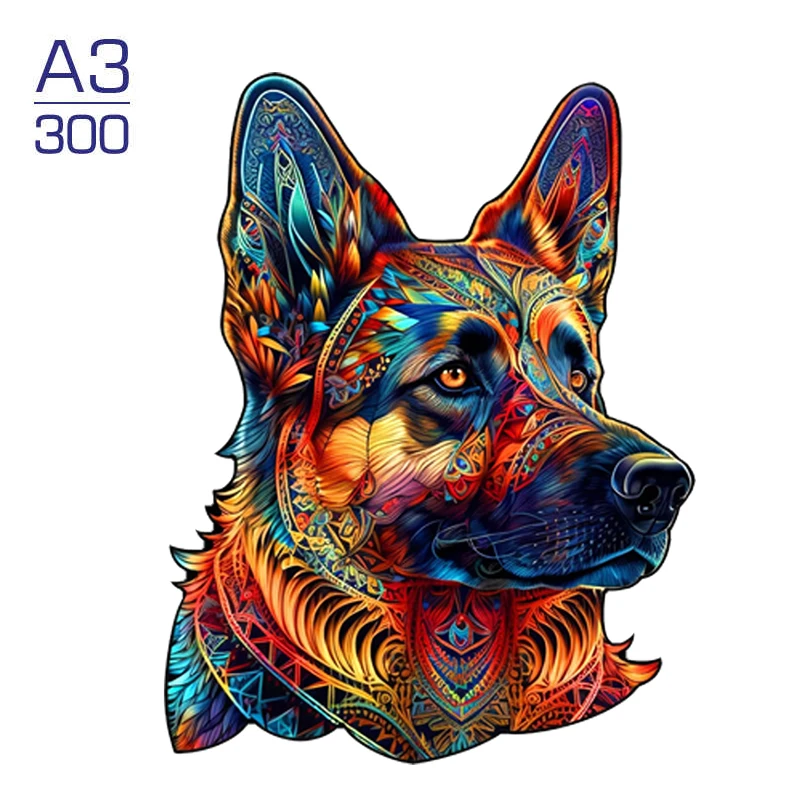 3D Puppy Wooden Jigsaw Puzzle - Premium Animal Puzzle Gift in Boutique Box
