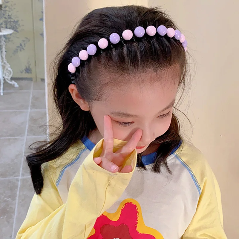 Cute Colorful Flower Round Star Heart Wave Metal Hairband For Girls Lovely Hair Decorate Headband Kids Sweet Hair Accessories