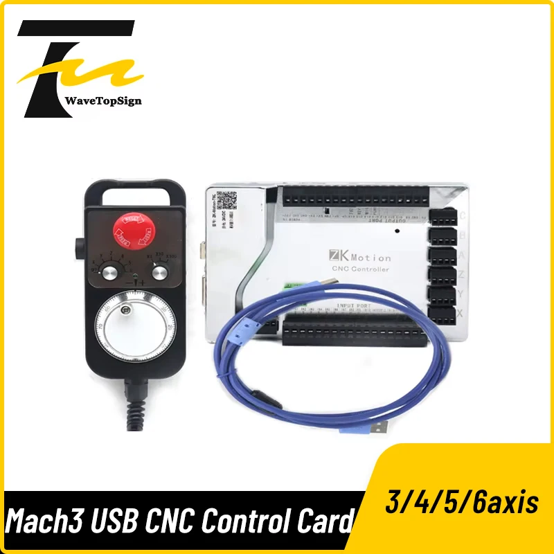 WaveTopSign Mach3 USB CNC 3 4 5 6축 5축 조각 기계 베드 인터페이스 보드 모션 컨트롤 카드 고속 차동 제어 카드