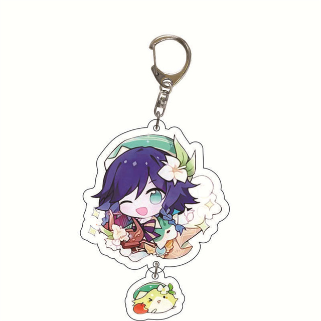 Game Genshin Impact Keychain Raiden Shogun Hutao Kaedehara Kazuha Xiao Yoimiya Cartoon Pendant Keyring Jewelry Accessories