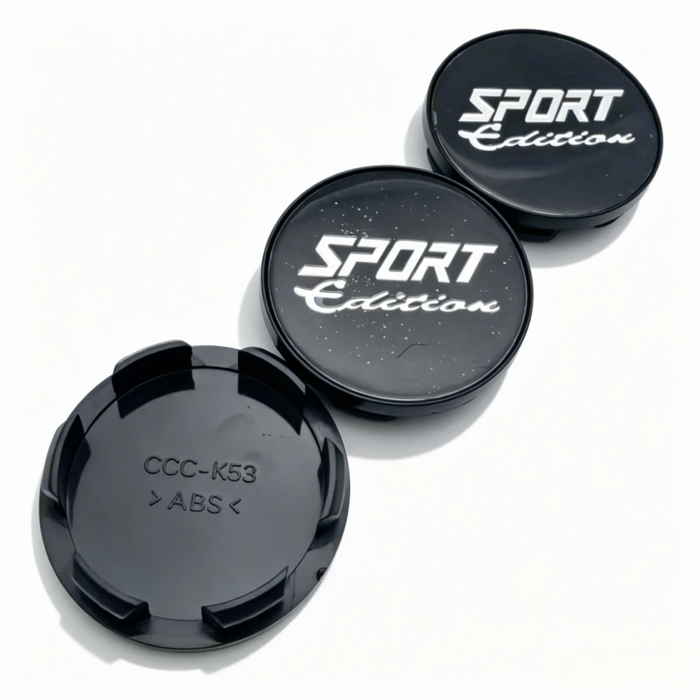 4개입 유니버셜 스포츠 에디션 로고 엠블럼 자동차 휠 센터 캡 허브 캡 53MM 클립 48MM 휠 림 허브캡 먼지 커버 액세서리