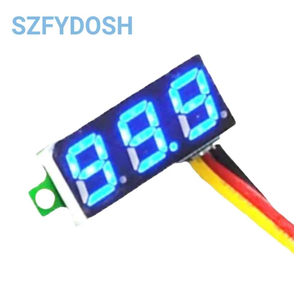 0.28 Inch 2.5V-40V Mini Digital Voltmeter Voltage Tester Meter Red/Blue/yellow/green LED Screen Electronic Parts Accessories 6