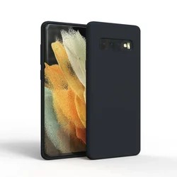 Silky Silicone High - Quality Soft - Touch Back Protective Case - Note10 (Black)