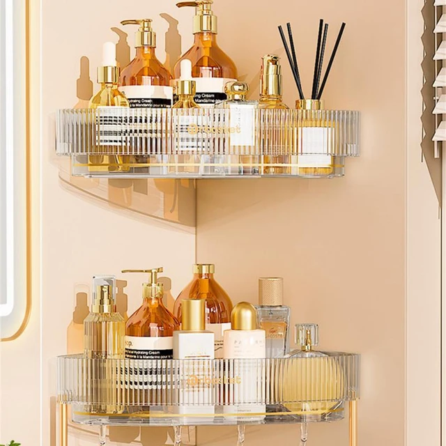 Corner Shower Shelves, Bathroom Storage Rack With Hooks, Shower