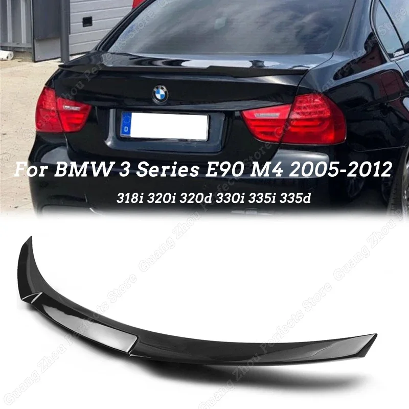 

Для BMW 3 серии E90 задний спойлер на крыло, крышу сплиттер глянцевый черный Автомобильный диффузор M4 Style 318i 320i 320d 330i 335i 335d 2005-2012