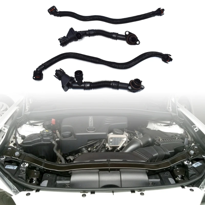 

Set of 4 Crankcase Vent Hose Left and Right for F01 F02 F07 F10 B7 11157646086 11157646087
