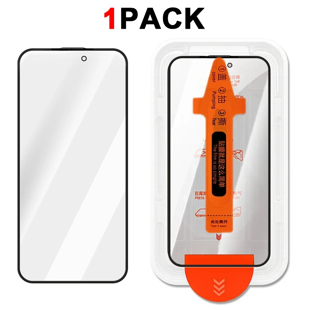 Staubfreier, einfach zu installierender Displayschutz für iPhone 17 16 Pro Max/17 Pro/17 Air 16 Plus HD-Hartglas-Anti-Kratz-Folien