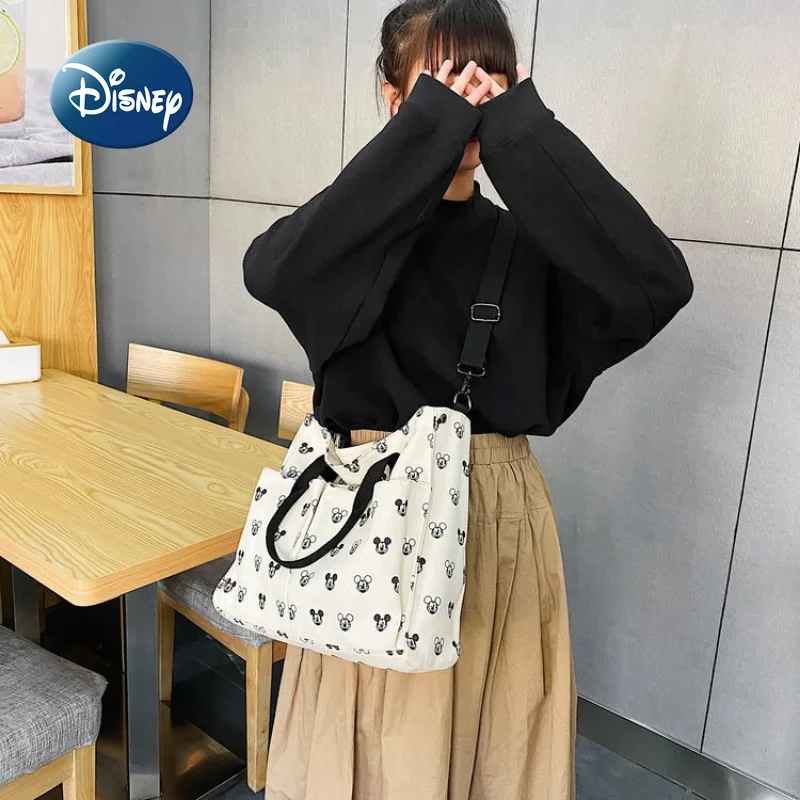 Disney Mickey Nieuwe Meisjes Handtas Cartoon Mode Grote Capaciteit Meisjes Één Schouder Crossbody Tas Multi Functionele Hoge Kwaliteit