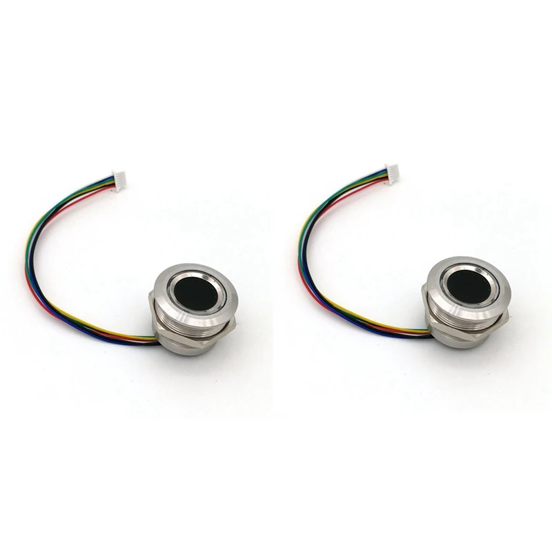 

2X R503 Circular Round RGB Ring Indicator LED Control DC3.3V MX1.0-6Pin Capacitive Fingerprint Module, 19Mm