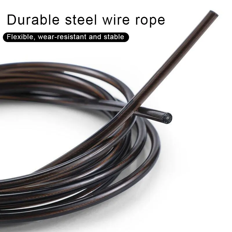 Jump Rope Tangle-Free Rapid Speed Cable with Ball Bearings Steel Skipping Gym Exercise Slim Body jump rope