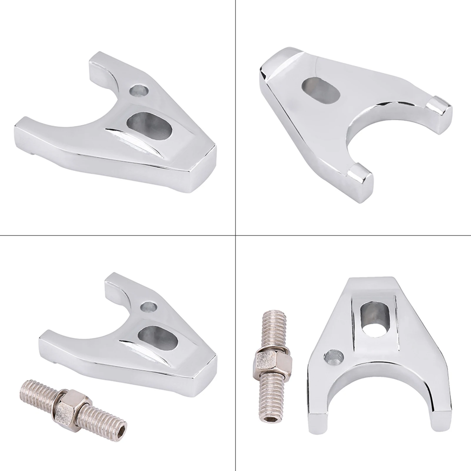 Chrome Billet Aluminum Distributor Clamp Hold Down For Chevy SBC BBC SB BB HEI Electronic