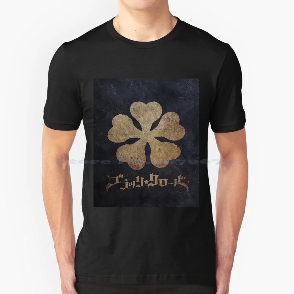 Maglietta Black Clover 100% Cotone Tee Asta Black Clover Luck Black Clover Manga Black Clover Anime Charmy Black Clover Nero