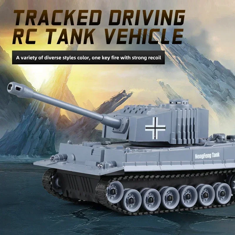 Daljinsko krmiljeni robot tank Tiger modri - 2,4 GHz RC