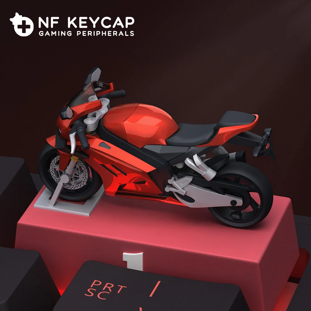현실적인 ZX820rr 오토바이 3D 키캡, MX 스위치용 커스텀 기계식 키보드 키캡, 오토바이 장식, 바이커와 게이머를 위한 선물