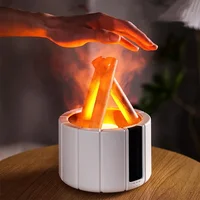 Cute 2024 2024 For Aromatherapy Essential Oil Diffuser Remote Control USB Ultrasonic Air Humidifier with Flame Lamp   Diffusor 1