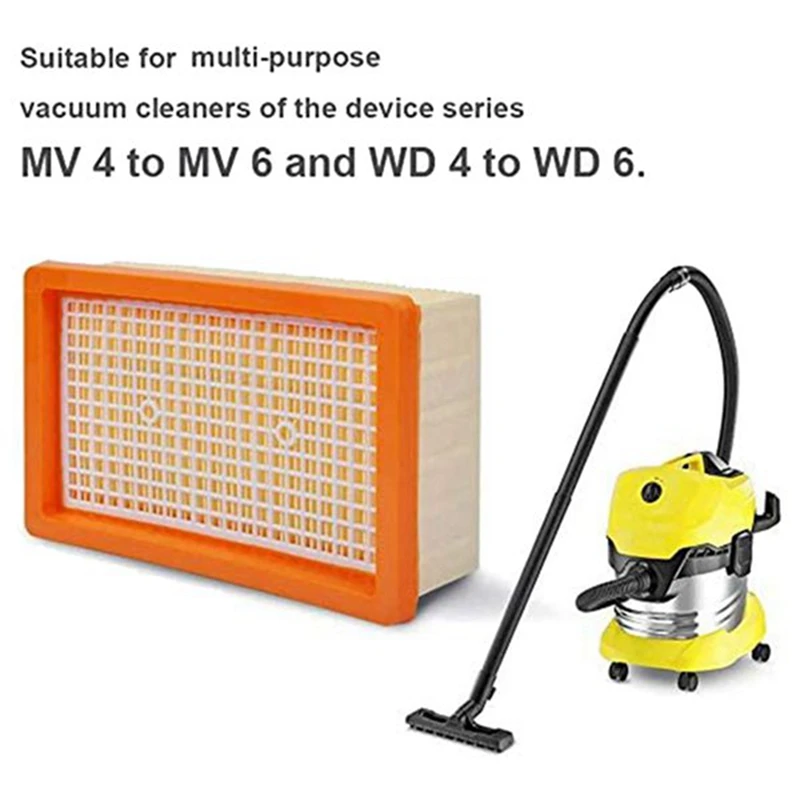 HFES 필터 먼지 봉투 Karcher MV4 MV5 MV6 WD4 WD5 WD6 교체 가방 Karcher WD4000 WD5999, 부품 2.863-006.0