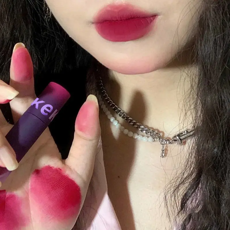 Cute Cool 8 Colors Matte Velvet Lip Glaze Waterproof Lasting Not EasyTo Fade Lip Gloss Nude Liquid Lipstick Makeup Cosmetic 6