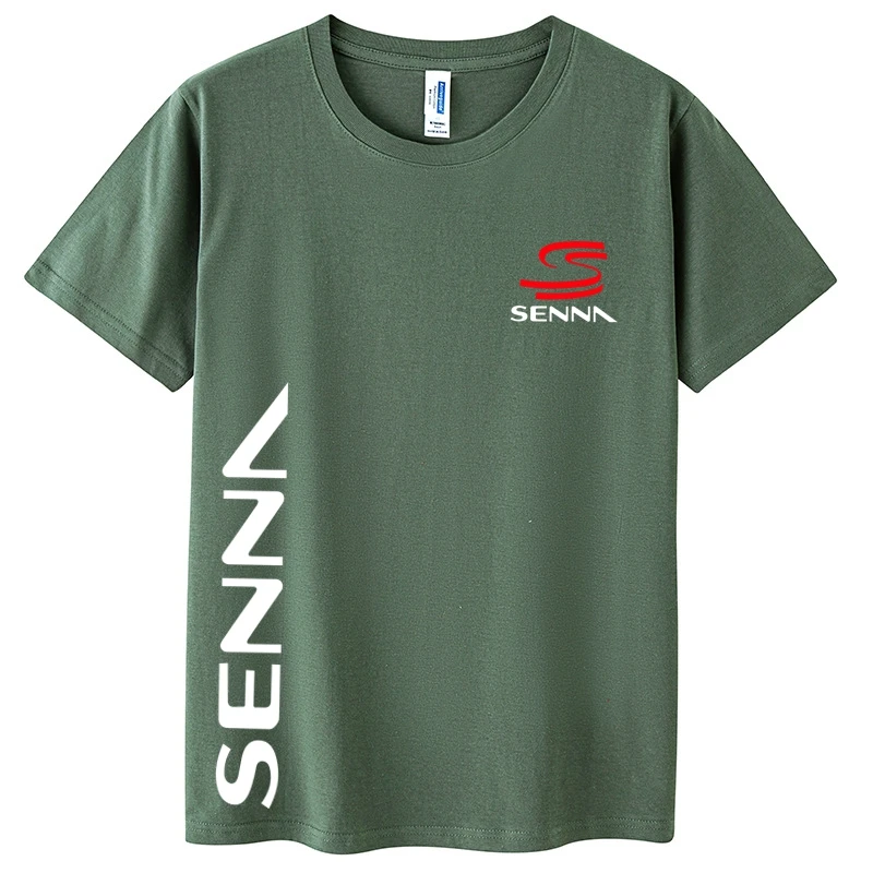thumbnail image 2 of AYRTON SENNA FORMULA F1 World Champion Legend Logo Black Men T-Shirt 2 of 11