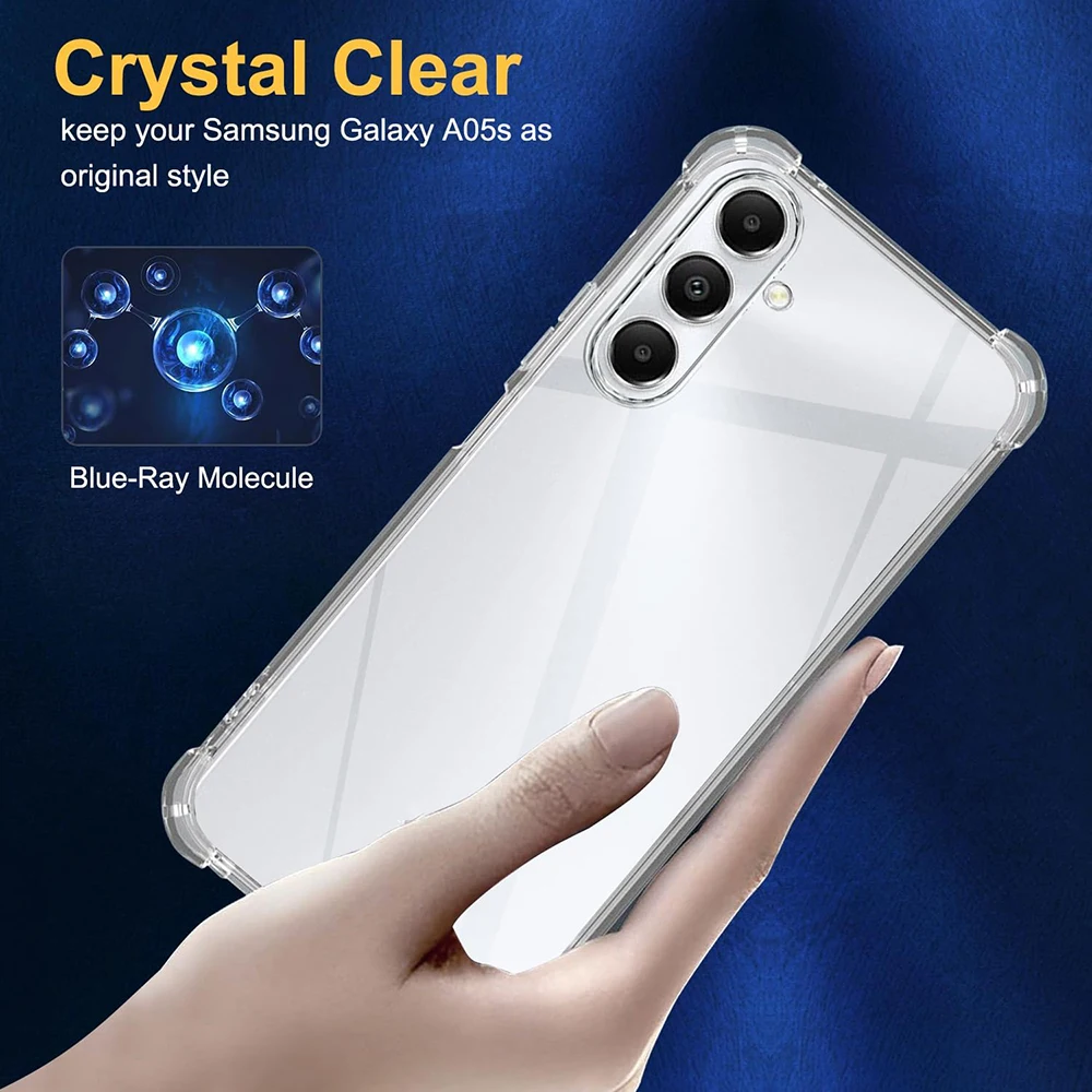 حافظة شفافة من السيليكون المقاوم للصدمات لهاتف سام...