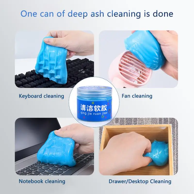 Exhaust Dashboard Car Cleaning Gel Laptop Keyboard Car Wash Interior Dust Dirt Mud Seam Reusable Cleaning Wash Tool PC Cleaners 2