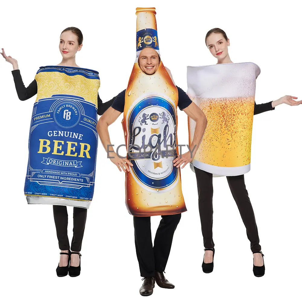 Funny Adult Beer Costume Unisex Sponge Whisky Rum Bottle Beer Bottle Can  Jumpsuits Halloween Costumes Beer Festival - Cosplay Costumes - AliExpress