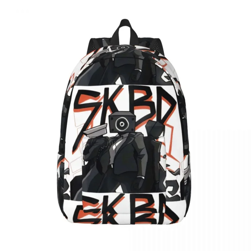 Camerawoman Camera Funny Backpack for Preschool Primary School Student Skibidi Toilet Bookbag Boy Girl Canvas Daypack Outdoor