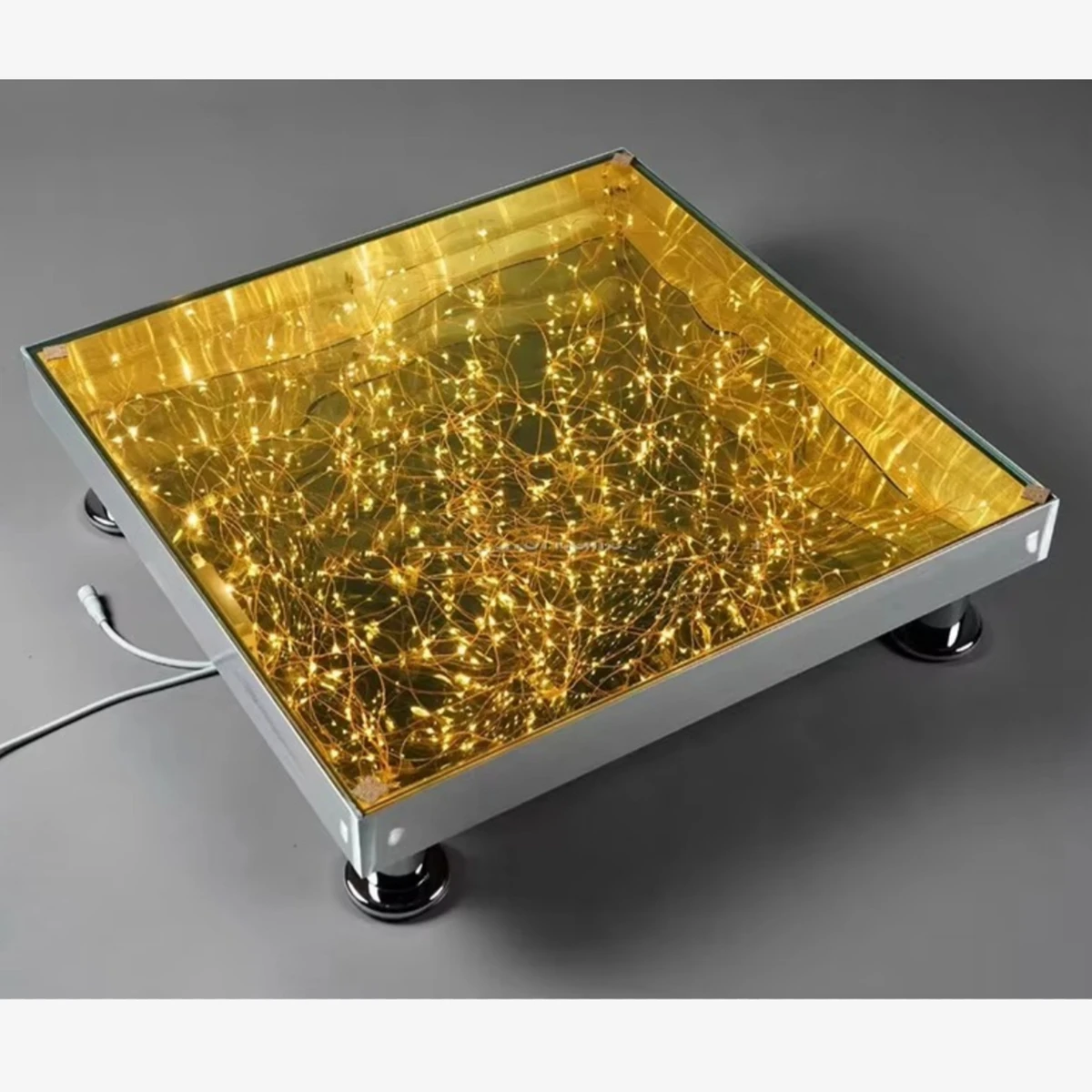 10pcs）Wedding Props Warm White Led Light Up Dance Floor not Glass Stage For Wedding Stage Round Square Platform