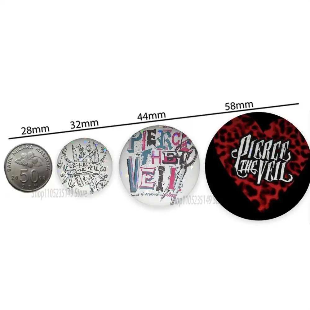 Handmade Pierce The Veil Music Pins - Round Brooch Badge for Backpacks, Clothes, and Jewelry Gifts