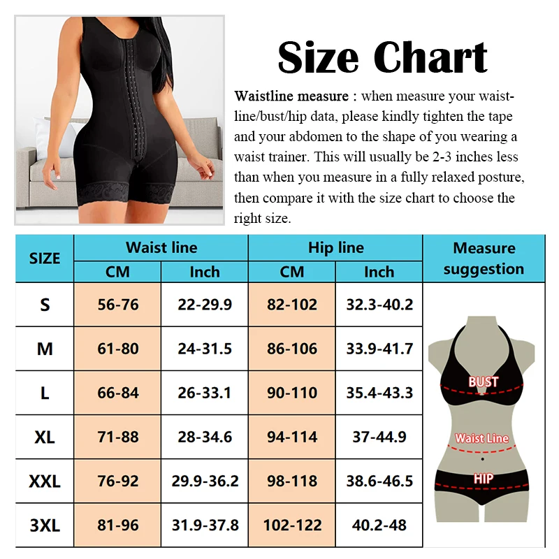 Women Body Shaper Full Body Shapewear Compression Girdle Fajas Colombian Corrective Underwear Tummy Control Shaper Butt Lift Slim Corset Bodysuits