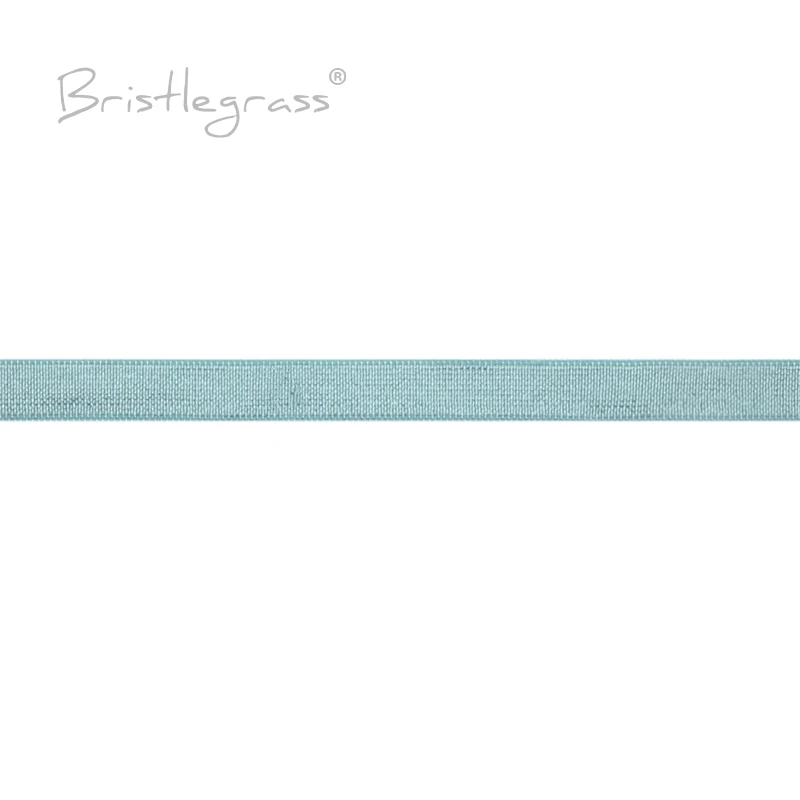BRISTLEGRASS Großhandel 50 Yard 3/8 "10mm Glänzende Nicht-foldover Gummi Spandex Satin Bands Stirnband Bh Lingerie Gurt nähen Trim – Detail 34