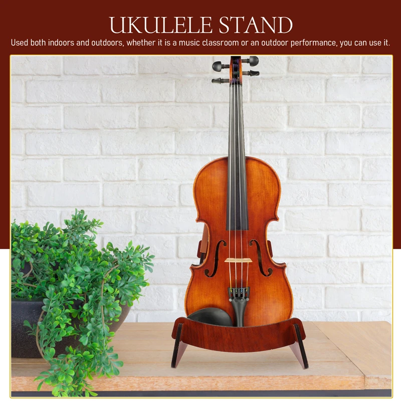 Wood Ukulele Violin Guitar Display Stand Detachable Portable Musical Instrument Floor Stand for Guitar Gifts for Musical Players 3