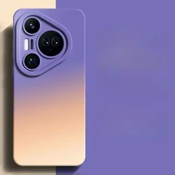 Gradient Liquid Silicone Phone Case with Matte Soft Lens Protection - Bumper Back Cover for HUAWEI Pura 90S Pro (YGZ)