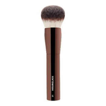 1pc #21 Powder Makeup Brush Full coverage Face Contour Foundation Make Up Brush Round Base setting Metal Handle with box 1