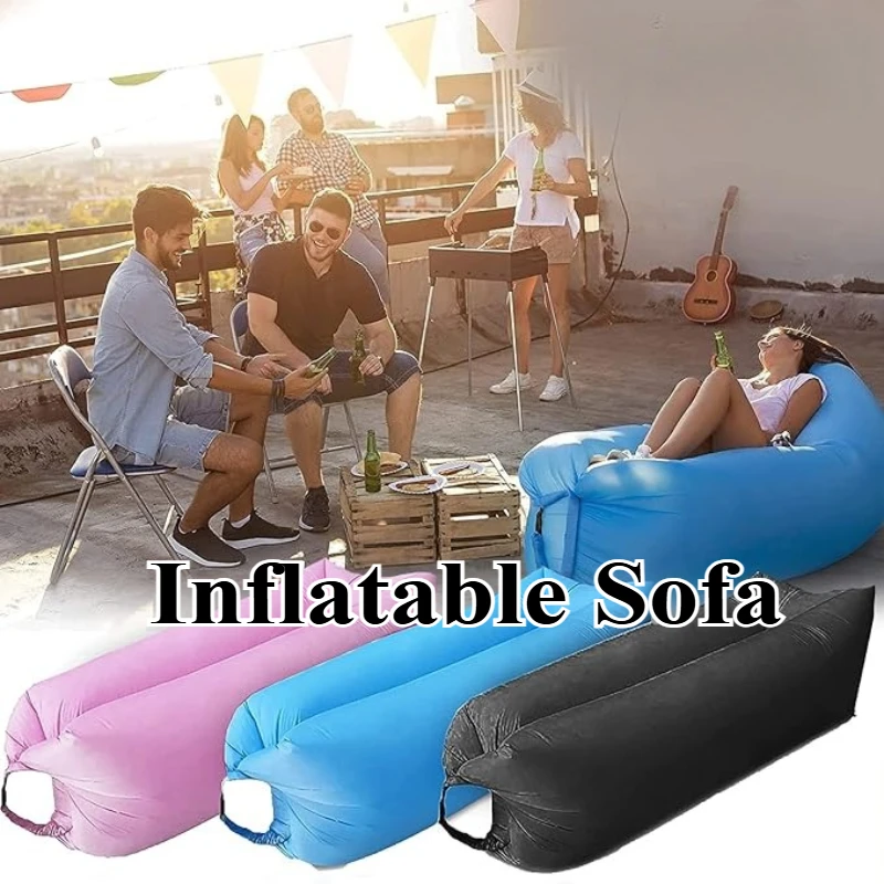 Inflatable Lounger Air Sofa Hammock Inflatable Couch for Camping