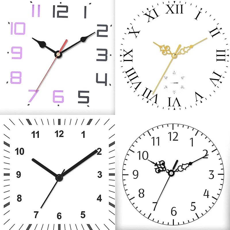7 Sets Quartz Clock Movement Mechanism, Silent Short Shaft Clock Mechanisms With Hands, Wall Mechanism Parts