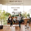 Upgraded Wooden Porch Swing 3-Seater, 5 FT Outdoor Patio Swing Bench with Cupholders, Hanging Chains, Swing Chair Bench 3