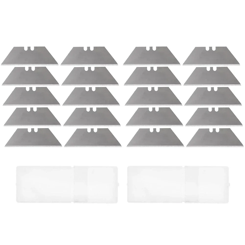 Cutting Knife Trapezoidal Blade Replacement 60&times;18mm Multifunction Art Craft Cutter Tool 20Pcs Set