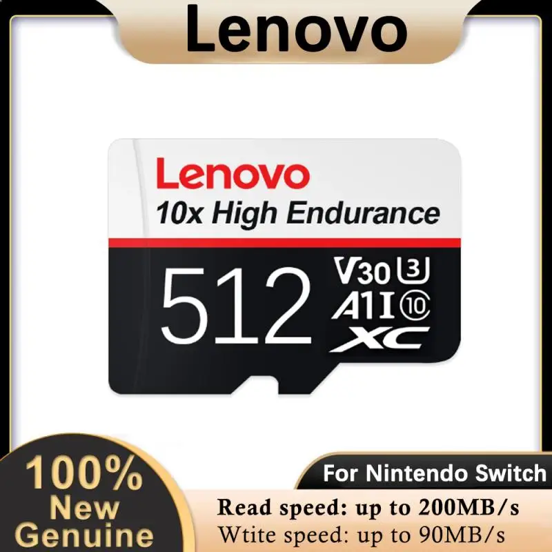 Scheda Di Memoria Lenovo Sd 512Gb 128Gb Sd/Tf Flash Card Mini Sd Card Uhs-1 Scheda Di Memoria Flash Con Adattatore Gratuito Per Il Gioco Nintendo 64