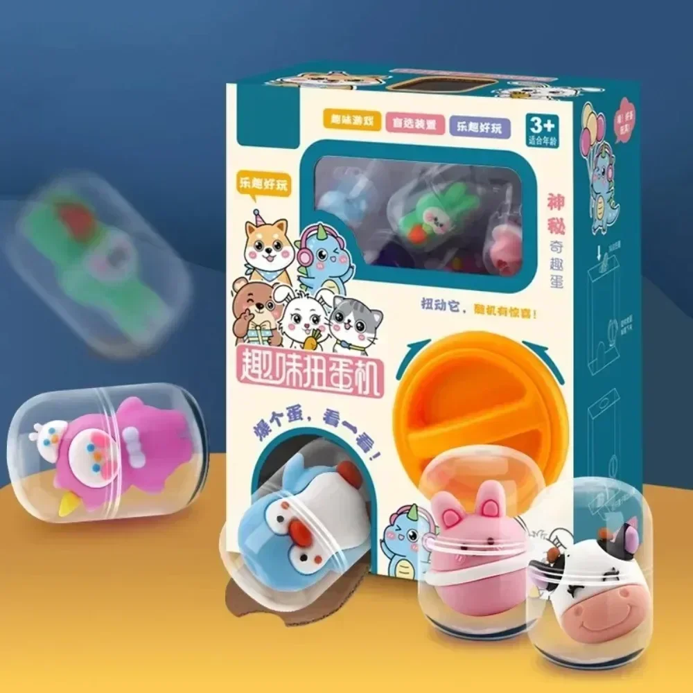Hot Popular Kids Toys Gashapon Machines with 6pcs Random Capsule Toys Egg Twisting Machine Cardboard Box Surprise Blind Box 2