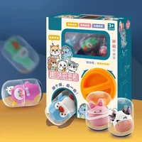 Hot Popular Kids Toys Gashapon Machines with 6pcs Random Capsule Toys Egg Twisting Machine Cardboard Box Surprise Blind Box 2