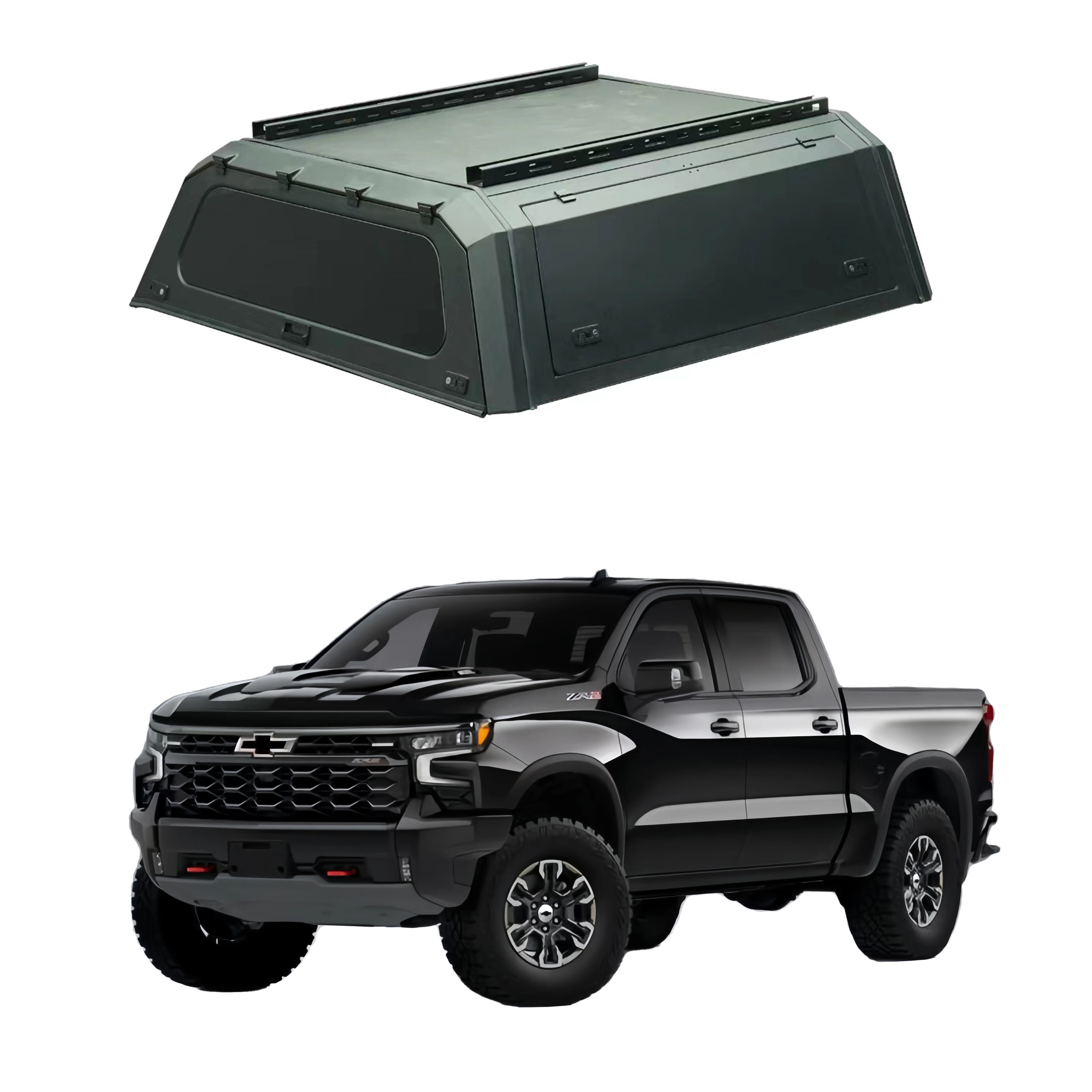 

New Design Pickup Truck Steel Dual Cab 4X4 Pick up Pickup Truck Bed Canopy Topper for Chevrolet chevy silverado 1500/Colorado