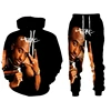 Rap Singer 2 PAC Tupac 3D Printed Hoodie Suit Men Sweatshirts Sweatpants Casual Fashion Two Piece Tracksuit Set Men's Clothing 1