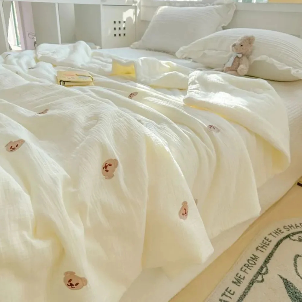 여아용 한국 인스 쿨 담요, 부드럽고 피부 친화적, 여름용 쿨 이불,  더블 에어컨 이불