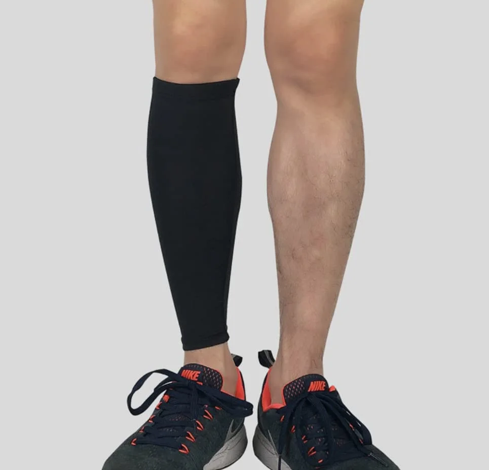 1 Pair Football Compression Calf Sleeves Sports Leg Warmers Elastic Sweat Absorption Shin Support Socks