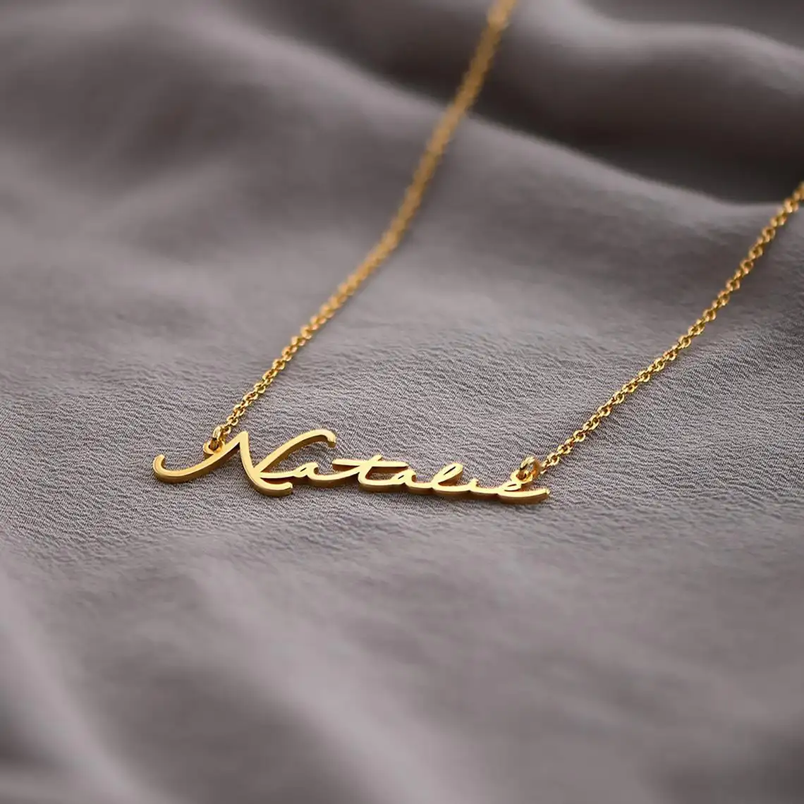 

Customized Name Necklace Stainless Steel Letter Gold Choker Necklace Pendant Personalized Nameplate Gift for Men Women