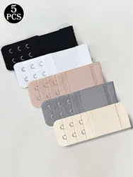 Comfortable Elastic Bra Extender Clips - 5 - Pack with Non - Slip Shoulder Straps and Two - Row Buckle Design (5Pcs)