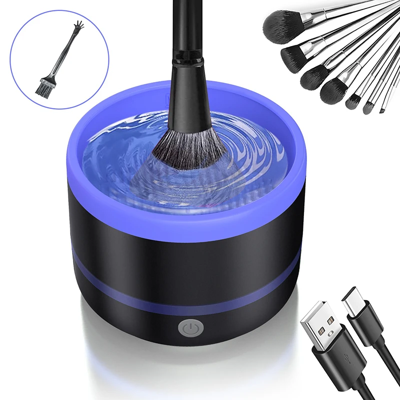 

Portable Removable Makeup Brush Cleaner Machine Silicone Electric Cosmetic Brush Clean Dryer Tool Automatic Washing Gadget
