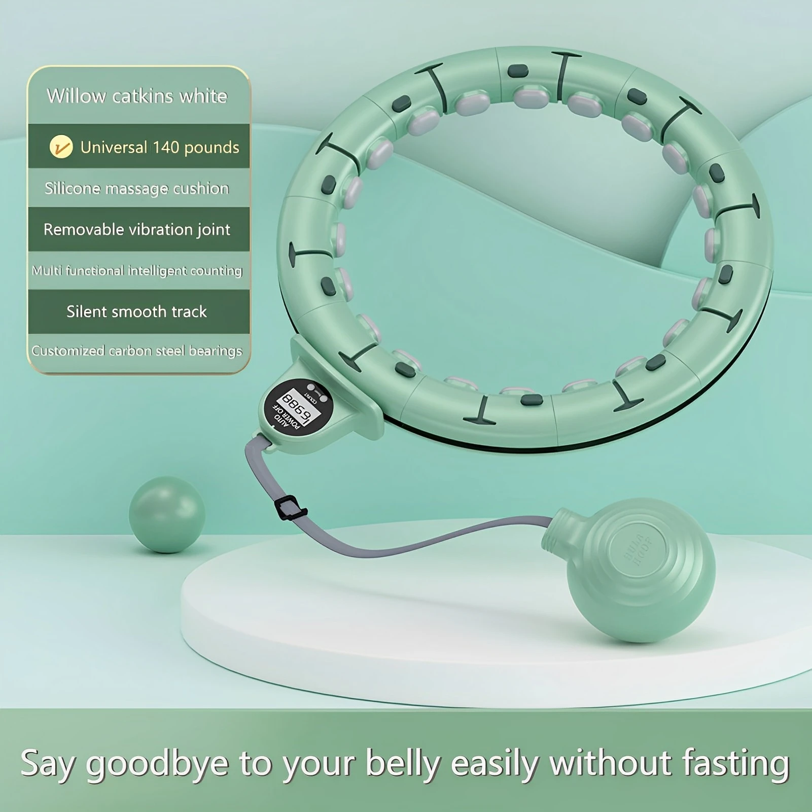 Smart Weighted Fitness Hu La Hoop Fitness Massage Exercise Circle with Ball and Counter for Adults Weight Loss fitness hoop